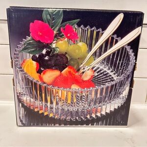 Vintage Mikasa Diamond Fire Hostess Bowl 8-1/4” NIB